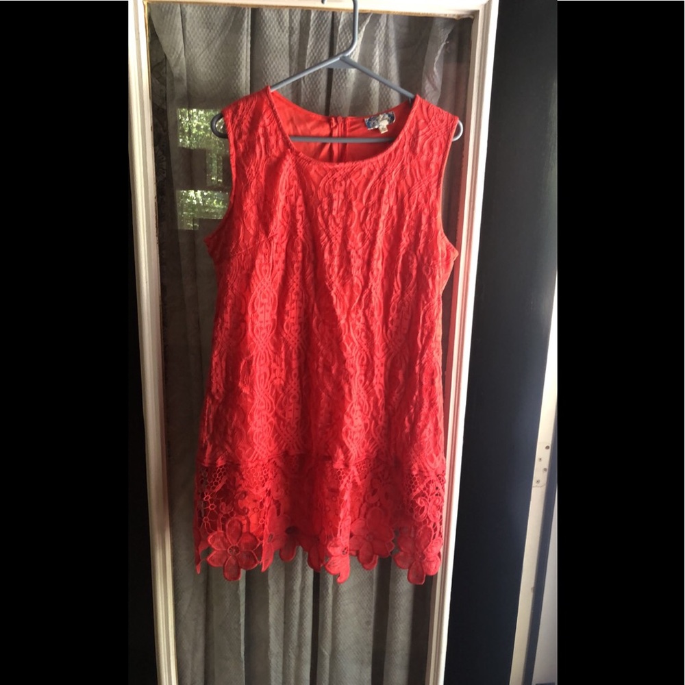 Summer Spring coral lace flowers